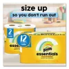 Essentials Select-A-Size Kitchen Roll Paper Towels, 2-Ply, 124 Sheets/Roll, 6 Rolls/Carton - Image 3