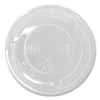 PET Lids, Flat with Straw Slot, Fits 32 oz Cold Cups, Clear 500/Carton