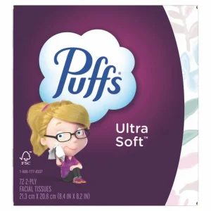 Ultra Soft Facial Tissue, 2-Ply, White, 72 Sheets/Box, 24 Boxes/Carton
