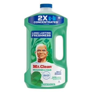 Multipurpose Cleaning Solution with Febreze, Meadows and Rain, 64 oz Bottle, 4/Carton