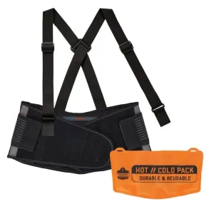 Proflex 1675 Back Support Brace with Cooling/Warming Pack, Small, 25" to 30" Waist, Black, Ships in 1-3 Business Days