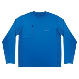 Chill-Its 6689 Cooling Long Sleeve Sun Shirt with UV Protection, 2X-Large, Blue, Ships in 1-3 Business Days