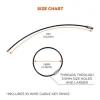 Arsenal 5719 Wire Cable Key Ring, 1.88" dia, Iron, Black, 10/Pack, Ships in 1-3 Business Days - Image 3