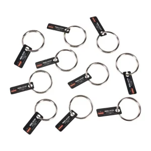 Squids 3785 Split Ring Tool Attachment, 2 lb Max Working Capacity, 1.5" dia, Silver, 10/Pack, Ships in 1-3 Business Days