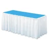 Table Set Linen-Like Table Skirting, Polyester, 29″ X 14 Ft, White