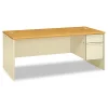 38000 Series Right Pedestal Desk, 72″ X 36″ X 29.5″, Harvest/putty