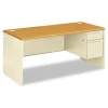 38000 Series Right Pedestal Desk, 72″ X 36″ X 29.5″, Harvest/putty