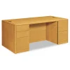 10700 Series Double Pedestal Desk With Full-Height Pedestals, 72″ X 36″ X 29.5″, Harvest