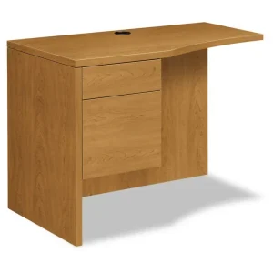 10500 Series L Workstation Return, Full-Height Left Ped, 48w x 24d x 29.5h, Harvest