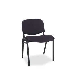 Alera Continental Series Stacking Chairs, Supports Up to 250 lb, 19.68″ Seat Height, Black, 4/Carton