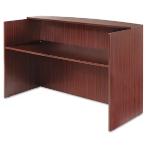 Alera Valencia Series Reception Desk With Transaction Counter, 71″ X 35.5″ X 29.5″ To 42.5″, Mahogany