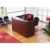 Alera Valencia Series Reception Desk With Transaction Counter, 71″ X 35.5″ X 29.5″ To 42.5″, Mahogany - Image 3
