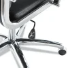 Alera Neratoli Mid-Back Slim Profile Chair, Faux Leather, Supports Up To 275 Lb, Black Seat/back, Chrome Base - Image 2