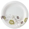Pathways Soak-Proof Shield Mediumweight Paper Plates, 8.5″ dia, Green/Burgundy, 1,000/Carton