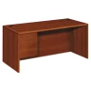 10700 Series “l” Workstation Desk With Three-Quarter Height Pedestal On Left, 66″ X 30″ X 29.5″, Cognac