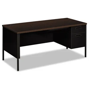 Metro Classic Series Right Pedestal Desk, 48″ X 30″ X 29.5″, Mocha/black