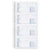 Spiralbound Message Book, Two-Part Carbonless, 5 x 2.75, 4 Forms/Sheet, 200 Forms Total