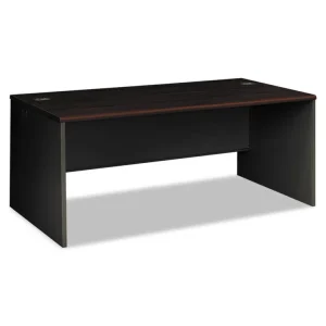 38000 Series Desk Shell, 72″ X 36″ X 29.5″, Mahogany/charcoal