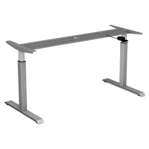 AdaptivErgo Sit-Stand Pneumatic Height-Adjustable Table Base, 59.06″ x 28.35″ x 26.18″ to 39.57″, Gray