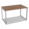 Alera Open Office Desk Series Adjustable O-Leg Desk Base, 47.25 to 70.78w x 29.5d x 28.5h, Silver - Image 4