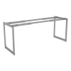 Alera Open Office Desk Series Adjustable O-Leg Desk Base, 47.25 to 70.78w x 29.5d x 28.5h, Silver