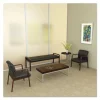 Alera Reception Lounge WL Series Bench, Three-Seater, 65.75w x 22.25d x 22.88h, Black/Mahogany - Image 3