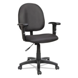 Alera Essentia Series Swivel Task Chair With Adjustable Arms, Supports Up To 275 Lb, 17.71″ To 22.44″ Seat Height, Black