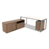 Alera Open Office Desk Series Adjustable O-Leg Desk Base, 47.25 to 70.78w x 23.63d x 28.5h, Silver - Image 3