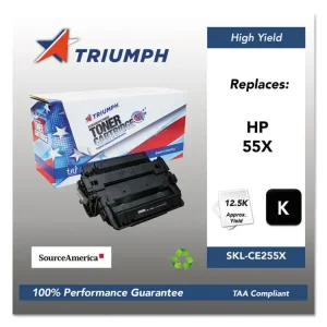 751000nsh1098 Remanufactured Ce255x (55x) High-Yield Toner, 12,500 Page-Yield, Black
