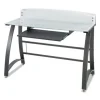 Xpressions 47″ Computer Desk, 47″ X 23″ X 37″, Frosted/black - Image 2