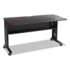 Mobile Computer Desk With Reversible Top, 53.5″ X 28″ X 30″, Mahogany/medium Oak/black