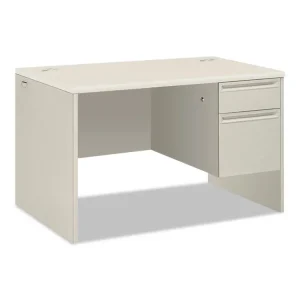 38000 Series Right Pedestal Desk, 48″ X 30″ X 30″, Light Gray/silver