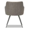 Alera Captain Series Guest Chair, 23.8″ x 24.6″ x 30.1″, Gray Tweed Seat, Gray Tweed Back, Chrome Base - Image 3