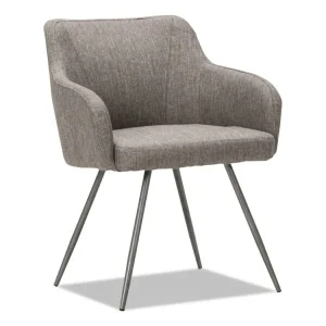 Alera Captain Series Guest Chair, 23.8″ x 24.6″ x 30.1″, Gray Tweed Seat, Gray Tweed Back, Chrome Base