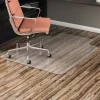 All Day Use Non-Studded Chair Mat For Hard Floors, 45 X 53, Wide Lipped, Clear