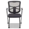Alera Elusion Mesh Nesting Chairs with Padded Arms, Supports Up to 275 lb, 18.11″ Seat Height, Black, 2/Carton