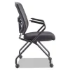 Alera Elusion Mesh Nesting Chairs with Padded Arms, Supports Up to 275 lb, 18.11″ Seat Height, Black, 2/Carton - Image 2