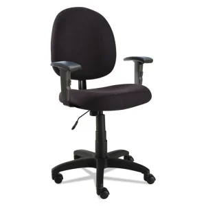 Alera Essentia Series Swivel Task Chair, Supports Up To 275 Lb, 17.71″ To 22.44″ Seat Height, Black