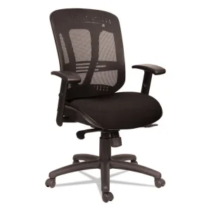 Alera Eon Series Multifunction Mid-Back Cushioned Mesh Chair, Supports Up To 275 Lb, 18.11″ To 21.37″ Seat Height, Black