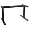 AdaptivErgo Sit-Stand Two-Stage Electric Height-Adjustable Table Base, 48.06″ x 24.35″ x 27.5″ to 47.2″, Black