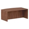 Alera Valencia Series Bow Front Desk Shell, 71″ X 41.38″ X 29.63″, Modern Walnut