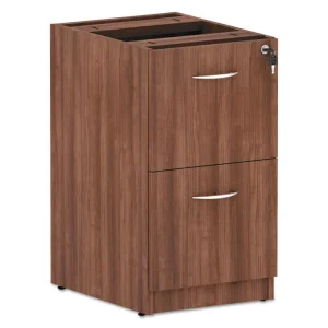 Alera Valencia Series Full Pedestal File, Left/right, 2 Legal/letter-Size File Drawers, Modern Walnut, 15.63″ X 20.5″ X 28.5″
