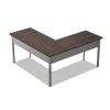Trento Line L-Shaped Desk, 59.13″ X 59.13″ X 29.5″, Mocha/gray - Image 2