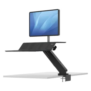 Lotus Rt Sit-Stand Workstation, 48″ X 30″ X 42.2″ To 49.2″, Black