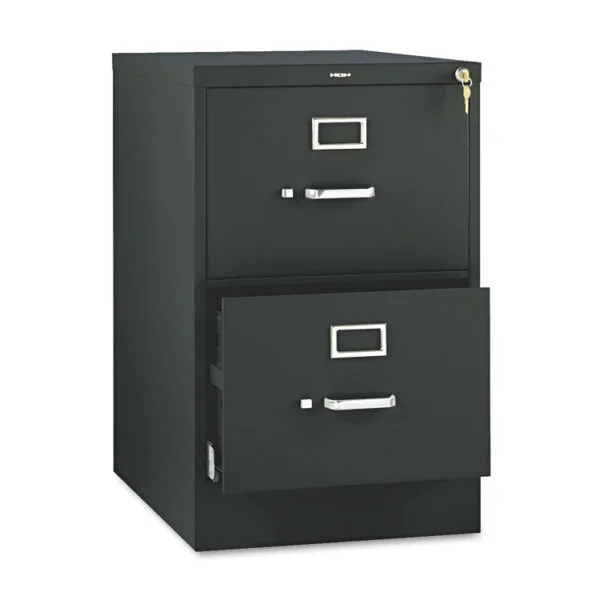 510 Series Vertical File, 2 Legal-Size File Drawers, Black, 18.25″ X 25″ X 29″