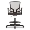 Alera Everyday Task Stool, Fabric Seat, Mesh Back, Supports Up To 275 Lb, 20.9″ To 29.6″ Seat Height, Black