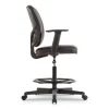Alera Everyday Task Stool, Fabric Seat, Mesh Back, Supports Up To 275 Lb, 20.9″ To 29.6″ Seat Height, Black - Image 2