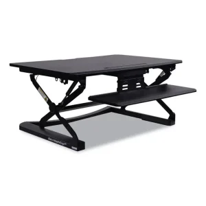 AdaptivErgo Two-Tier Sit-Stand Lifting Workstation, 35.12″ x 31.1″ x 5.91″ to 19.69″, Black