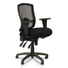 Alera Etros Series Suspension Mesh Mid-Back Synchro Tilt Chair, Supports Up To 275 Lb, 15.74″ To 19.68″ Seat Height, Black