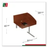 Study Carrell Add On, 1-Leg, 31.25 X 23.25 X 45.25, Cherry - Image 3